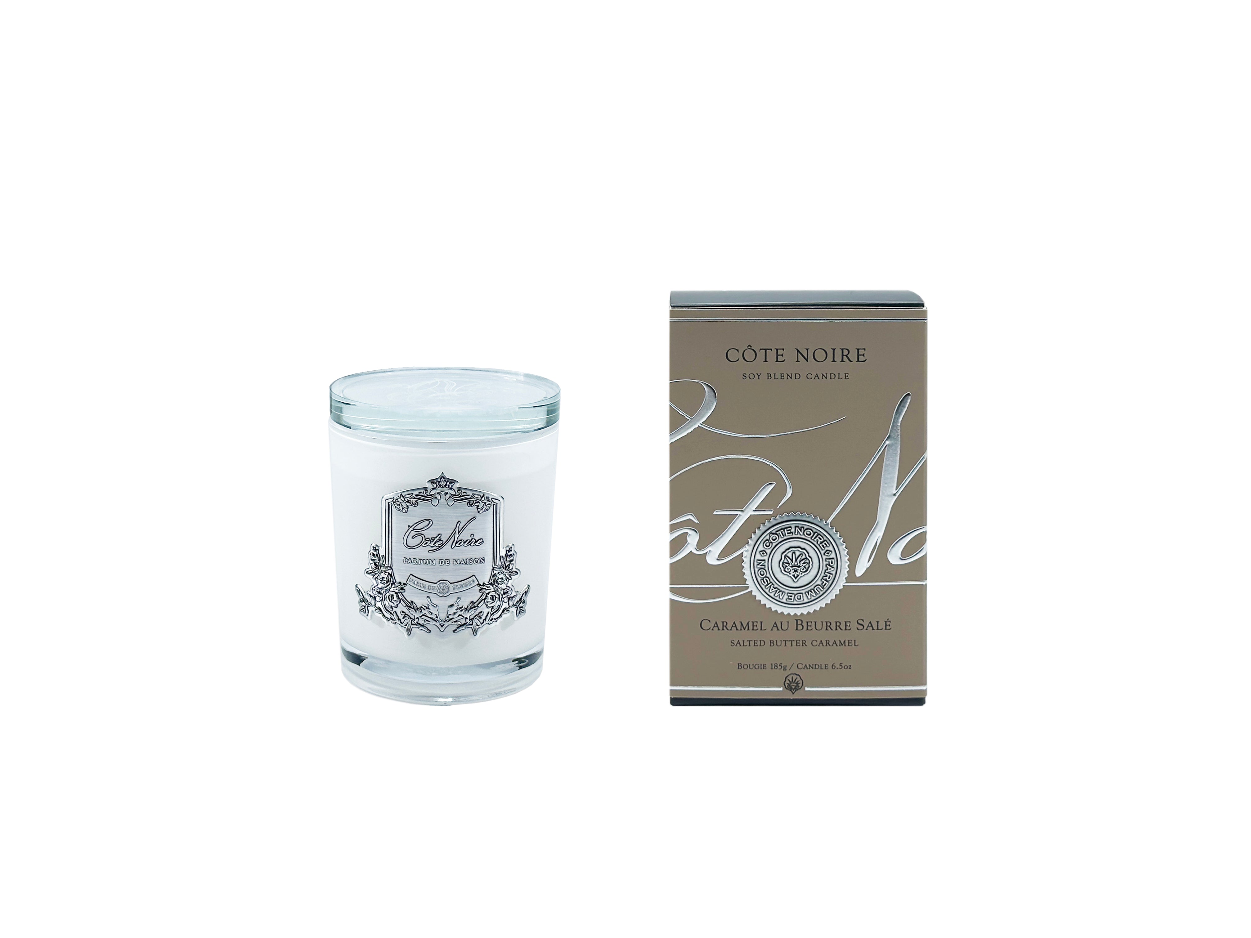 Cote Noire - Salted Butter Caramel - 185g Silver Candle